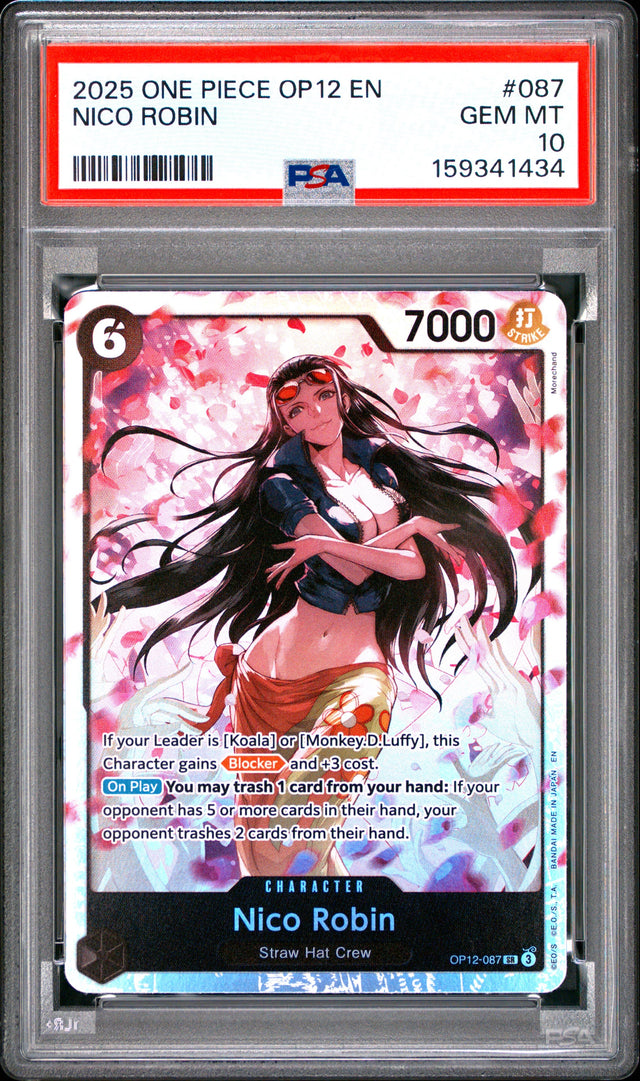 One Piece Op12 Legacy Of The Master 087 Nico Robin PSA 10 GEM MINT