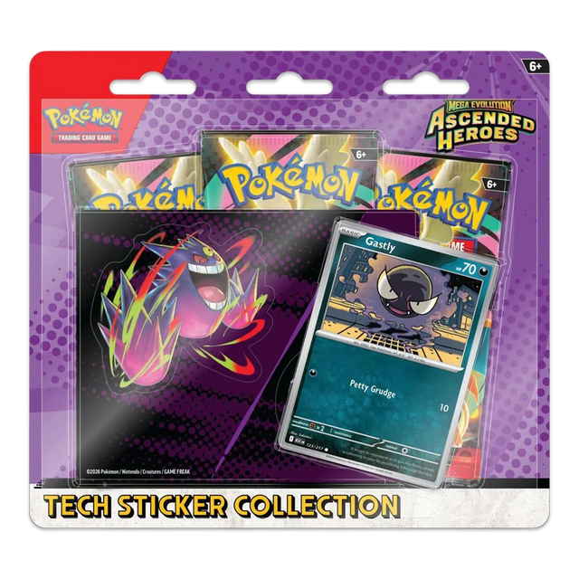 Pokemon - Mega Evolution: Ascended Heroes (Gastly) Tech Sticker Collection
