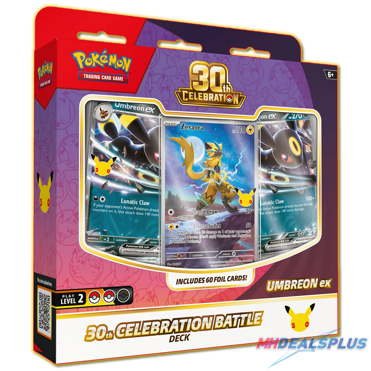 Pokemon 30th Celebration Battle Deck Set of 2 (Espeon ex/Umbreon ex)