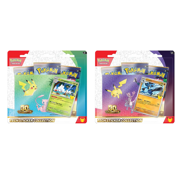 Pokémon: 30th Celebration - Alolan Exeggutor & Lucario Tech Sticker Collection [Set of 2]