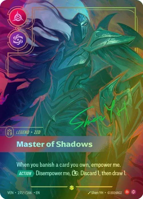 Zed - Master of Shadows (Signature) (191*/166) - Vendetta Foil